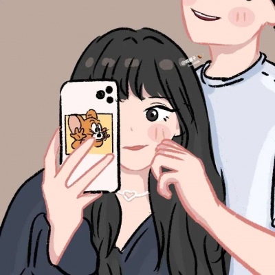 新款一左一右动漫情侣微信头像