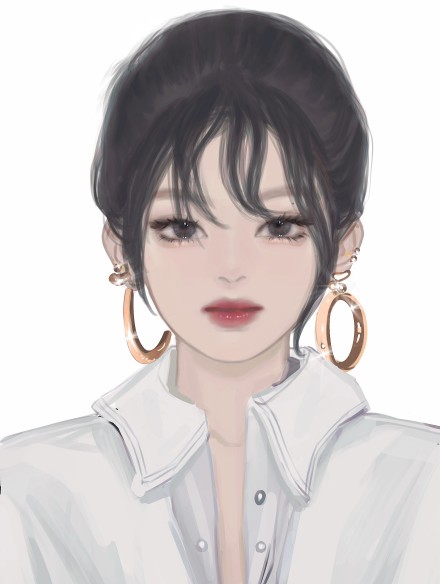 手绘jennie超好看的微信头像
