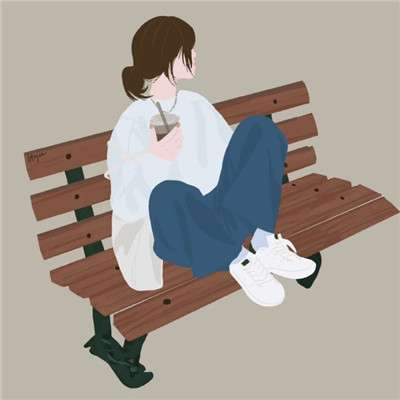 热门小众插画情侣微信头像