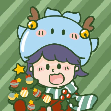 手绘圣诞可爱微信头像