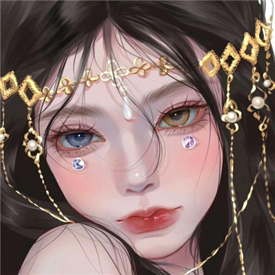 酷酷黑色帅气手绘女头