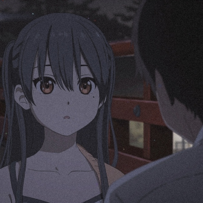 好看的暗系动漫情侣微信头像