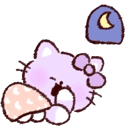 紫色可爱小猫Bora动态微信表情包