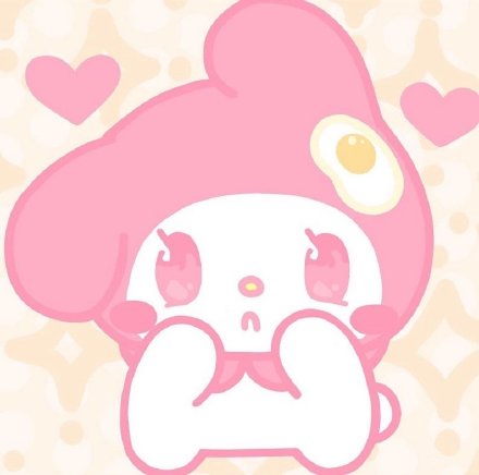 手绘超可爱的美乐蒂微信头像