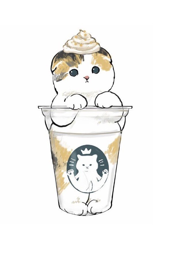 杯子里的小猫咪可爱卡通微信头像