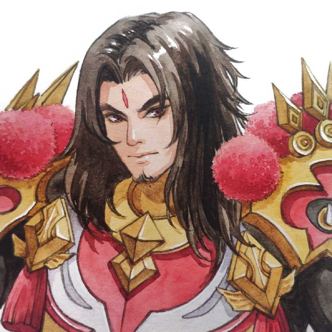 王者荣耀手绘情侣微信头像