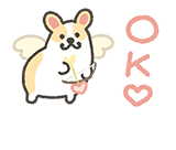 超可爱的柯基宝宝卡通微信表情包