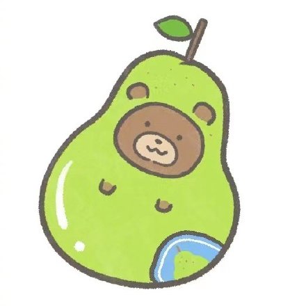 食物上的小熊脸可爱微信头像