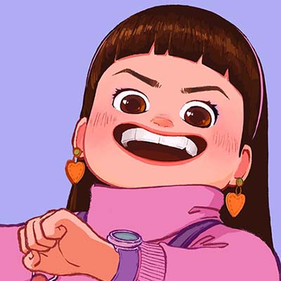 青春变形记主题的手绘头像