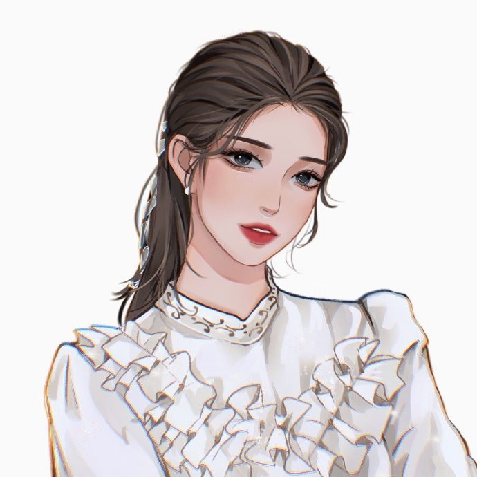 画风简约却不失精致的插画微信头像