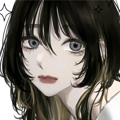 酷酷黑色帅气手绘女头