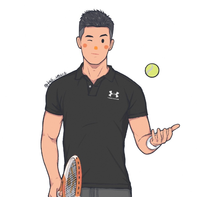 运动男孩帅气插画微信头像