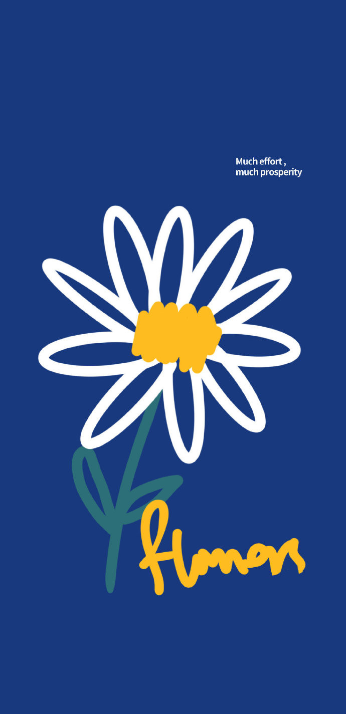 励志可爱蓝调风格手机壁纸