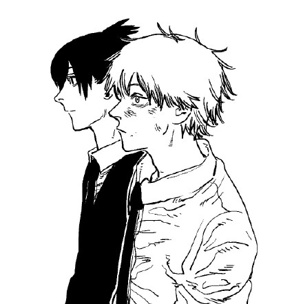 黑白系二次元男生微信头像