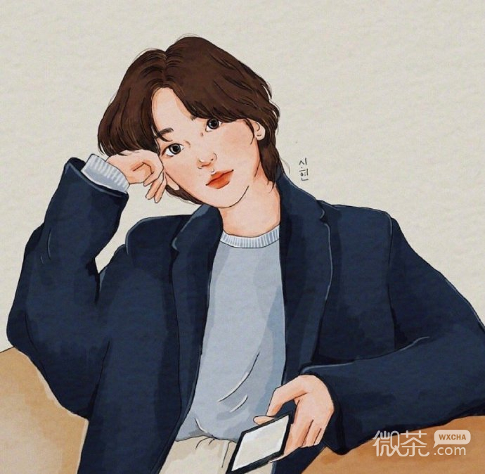 女生插画个性微信头像