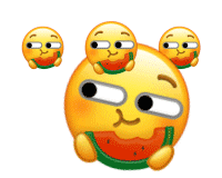 沙雕小黄脸头上转圈圈微信表情包
