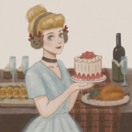 迪士尼公主圣诞微信头像