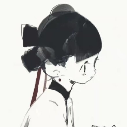 手绘古风情侣微信头像