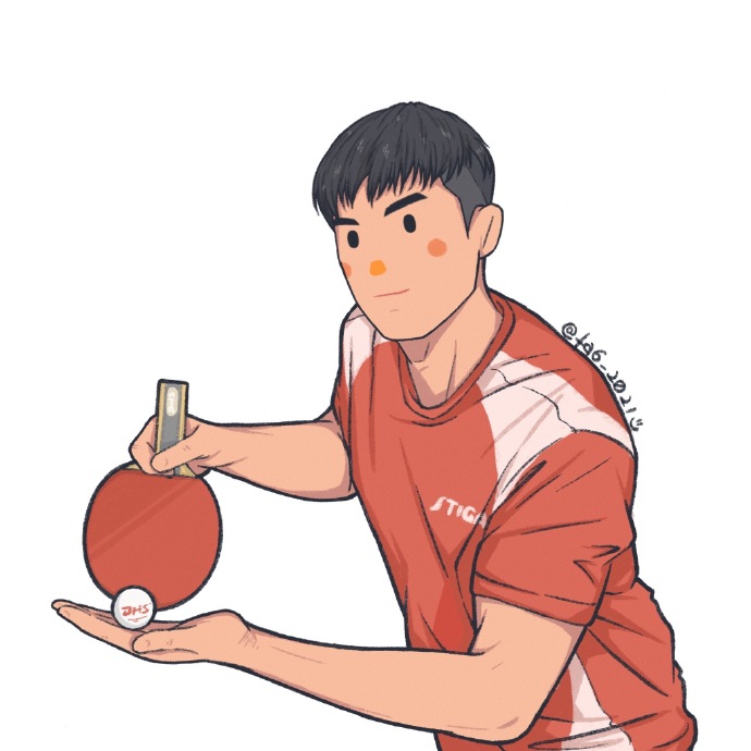 运动男孩帅气插画微信头像