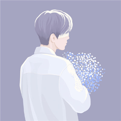 热门小众插画情侣微信头像