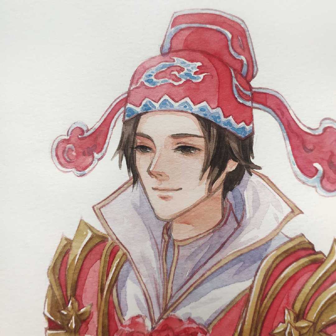 王者荣耀手绘情侣微信头像