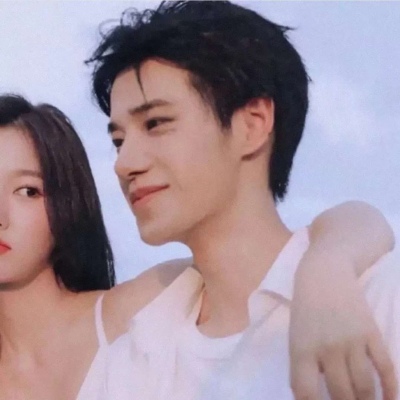 港风双人甜蜜情侣微信头像