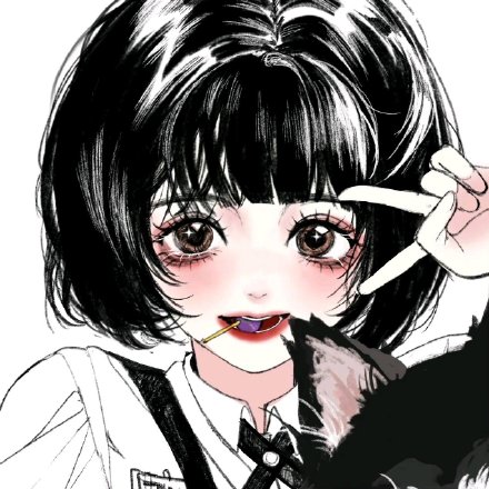 手绘超级好看的情侣微信头像