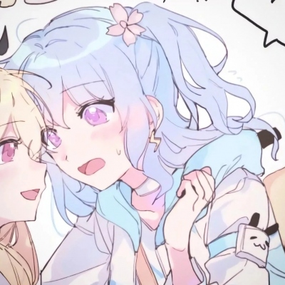 二次元卡通闺蜜微信头像