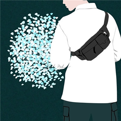 梦幻的插画风情侣微信头像