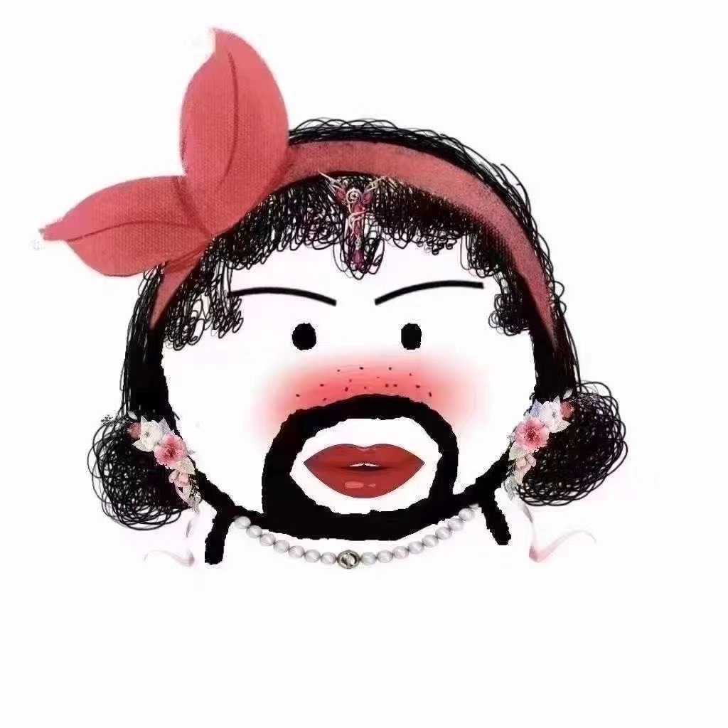 大叔脸小姐姐微信头像