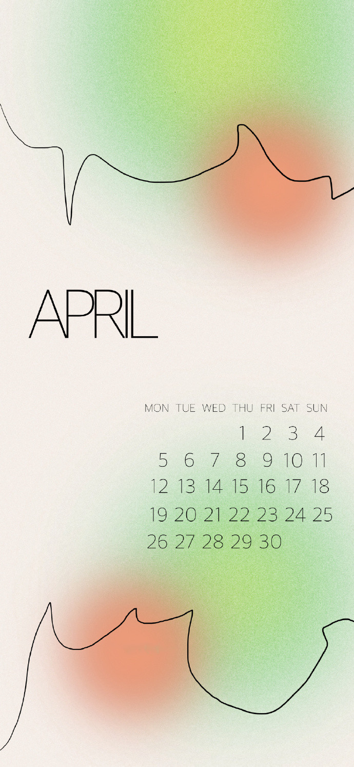 四月专属的清新聊天背景图