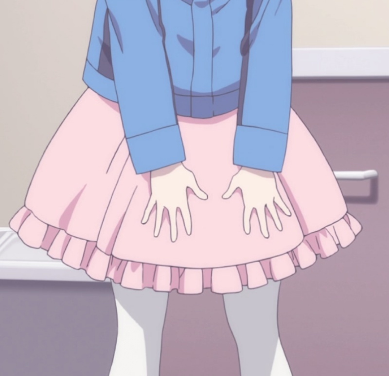 动漫女生短裤短裙部位微信头像