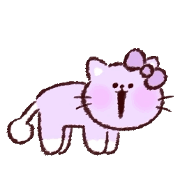 紫色可爱小猫Bora动态微信表情包