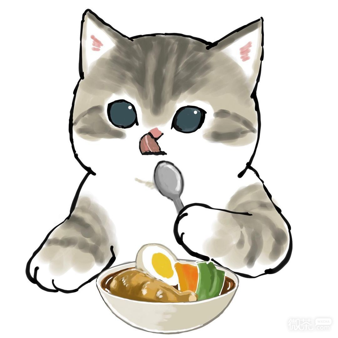 猫猫干饭微信头像