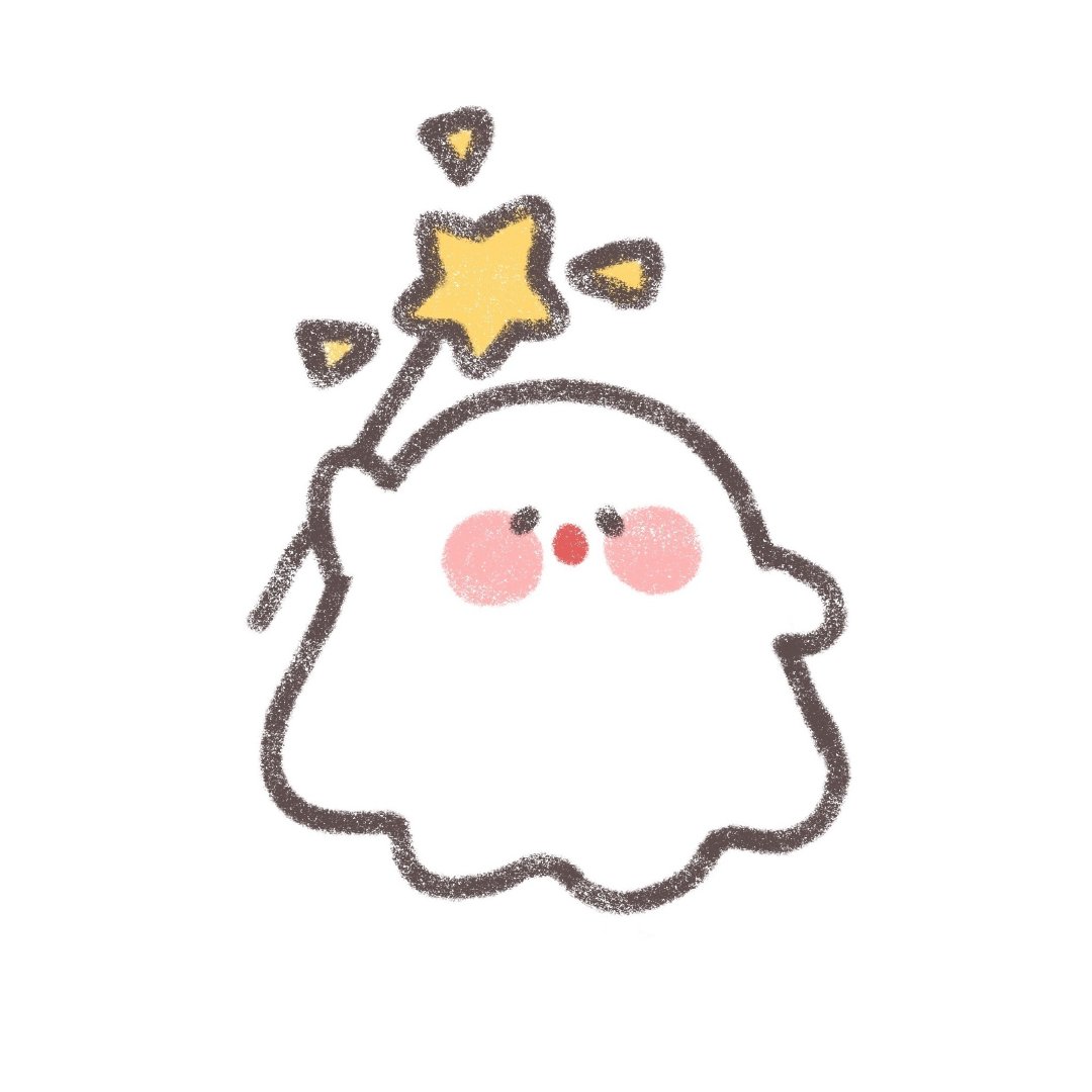 手绘超可爱的小幽灵微信头像