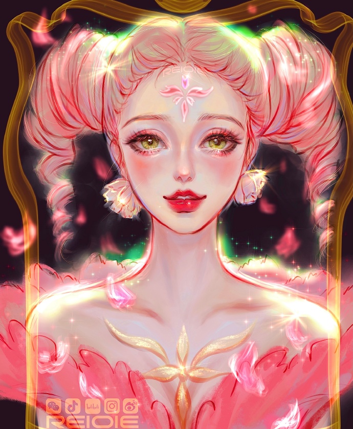 闪闪发光的手绘库洛牌微信头像