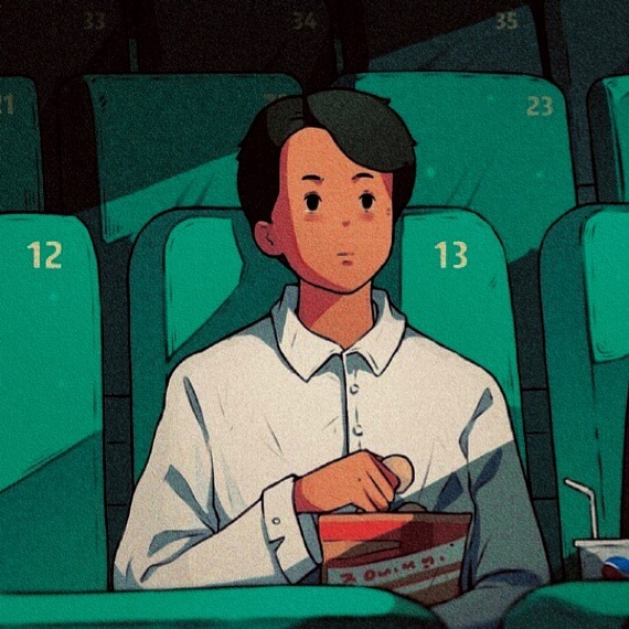 手绘好看的情侣微信头像