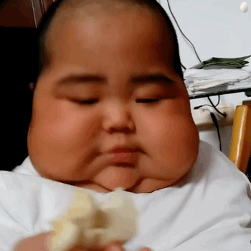 肉嘟嘟的tatan吃面包微信表情包