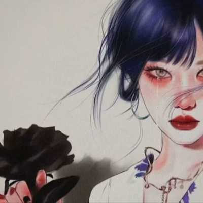 伤感丧系二次元女头