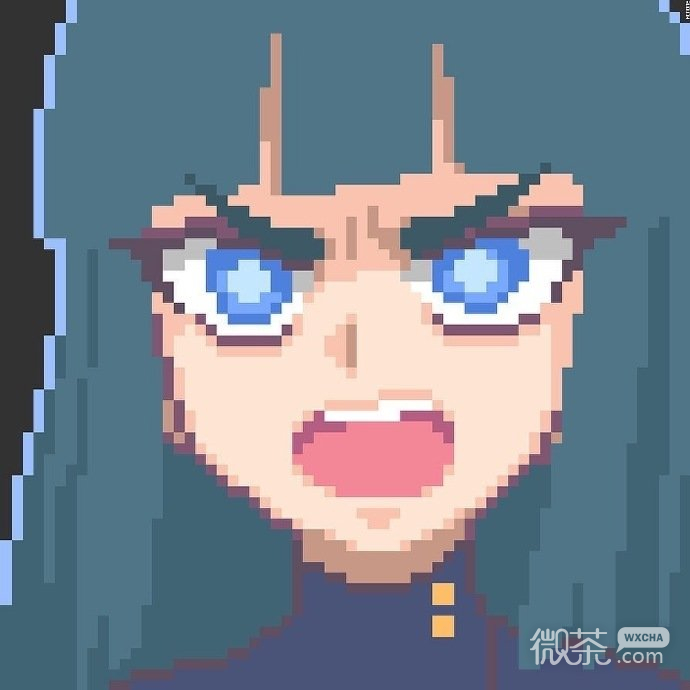 一组像素风格插画姐妹微信头像