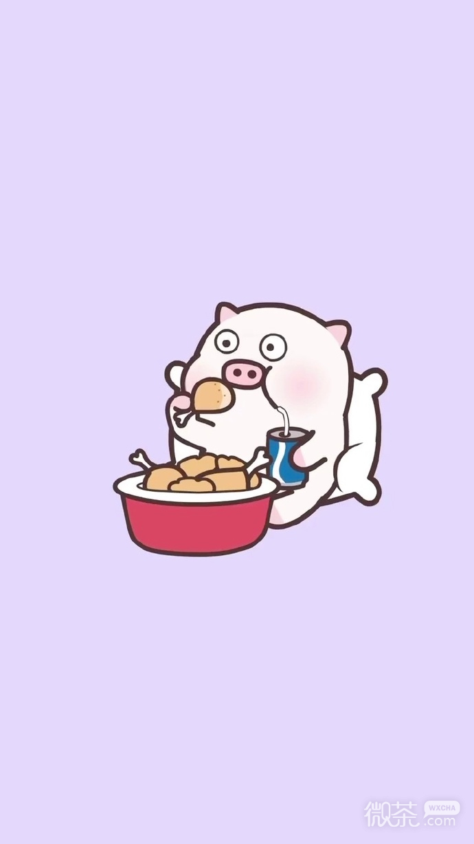 可爱卡通猪手机壁纸微信素材图片