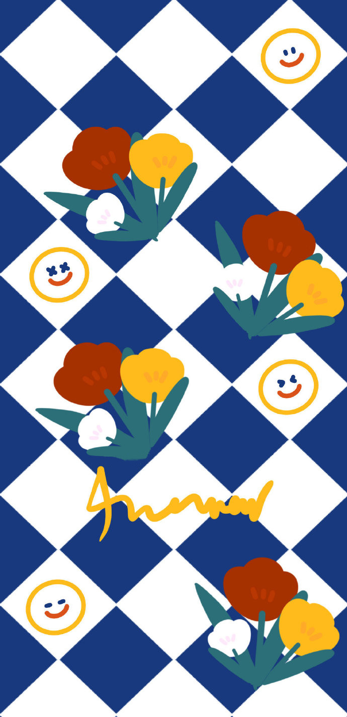 励志可爱蓝调风格手机壁纸