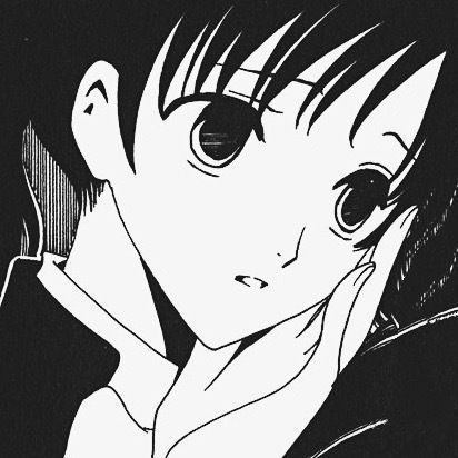 黑色系简约简笔手绘微信头像