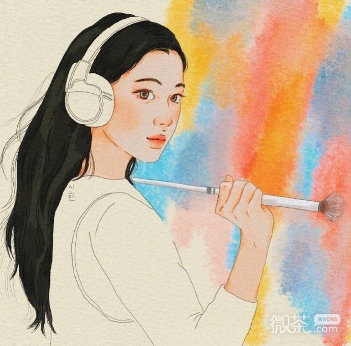女生插画个性微信头像