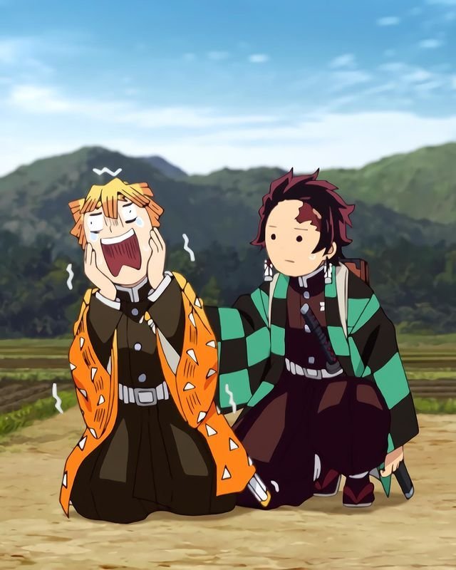 《鬼灭之刃》我妻善逸&灶门炭治郎微信头像