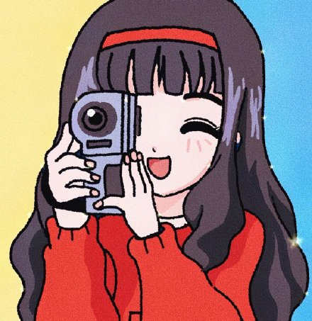 手绘百变小樱情侣微信头像