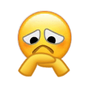 小黄脸双手撑头沙雕微信表情包