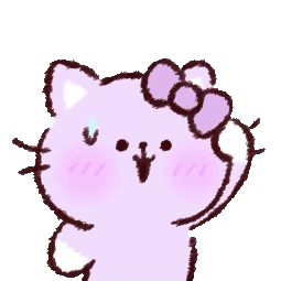 紫色可爱小猫Bora动态微信表情包