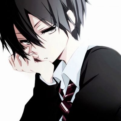 暗黑系有点伤感的动漫男生头像