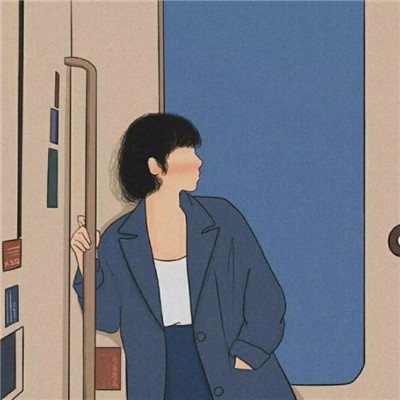 热门小众插画情侣微信头像